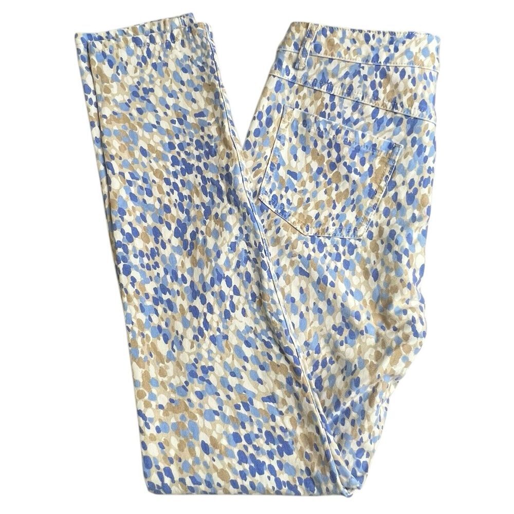 J.Mclaughlin Womens 6 Multicolored Spotted Mid Rise Stretch Skinny Jeans